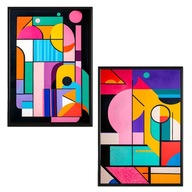 Plakat Zestaw 40x50, 2 sztuki, plakaty postery,RETRO,VINTAGE,PASTEL