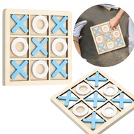 HIT Gra planszowa kółko i krzyżyk drewniana 3+ ROZWOJOWA GRA NAUKA ZABAWA