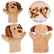 PACYNKA PLUSZOWA PIES PIESEK NA RĘKĘ PLUSZOWE PACYNKI DLA DZIECI PREZENT