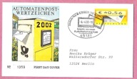 Niemcy 2002 FDC poczta ATM znaczek z automatu Mi5€