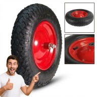 KOŁO KÓŁKO DO TACZKI WÓZKA ELEKTROMET POMPOWANE MOCNE OŚKA 400-8 39CM