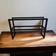 STOJAK NA BUTY OBUWIE METALOWY REGAŁ PÓŁKA SOLIDNY LOFT CZARNY