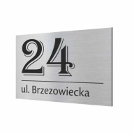 Tabliczka teren prywatny numer domu, ulica, obiekt monitorowany 2w1