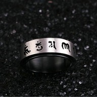 STAL 316L OBRACZKA 8MM MANTRA OM MANI PADME HUM 18