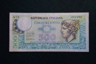 Banknot Włochy 500 lir 1976 rok !!!