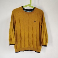 Musztardowy sweter Baker by Ted Baker 116 122 bawełna z merino (068)