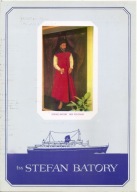 TSS STEFAN BATORY -jadłospis -kolacja -Lizbona -1976 rok -wycieczka zimowa