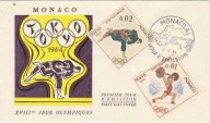 Olimpiada Tokio 1964 - FDC Monaco