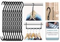 WIESZAKI MAGICZNE OSZCZĘDZAJĄCE MIEJSCE SOLIDNE 10 SZT 5w1 DO SZAFY +GRATIS