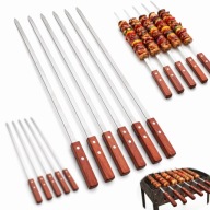 SZPIKULCE DO SZASZŁYKÓW WIDELCE OGNISKOWE MIĘSA NA GRILL 6 SZT 50cm ANMAXO