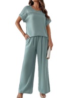 Damski Elegancki Komplet z Bluzką i Spodniami – Old Money