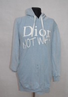 DIOR NOT WAR BLUZA CIEPŁA LOGOWANA Z KAPTUREM KIESZONKI KAPTUR