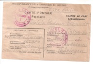 LIST Z OBOZU JENIECKIEGO DLA ŻOŁNIERZY NIEMIECKICH Z 1947 ROKU.