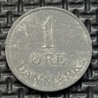 *DANIA [0644]*1 ore 1965 Król Fryderyk IX, Korona, Monogram DANMARK *1 ORE