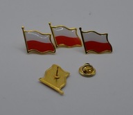 4 sztuki przypinki z flagą Polski