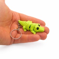 Brelok krokodylek 3d – zielony, elastyczny, zabawny gadżet