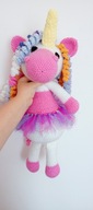 Jednorożec Unicorn szydełkowany , 50 cm wysokości RĘKODZIEŁO