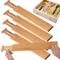 4x ORGANIZER DO SZUFLADY SZUFLAD PRZEGRÓDKA SEPARATOR PRZEGRODY BAMBUSOWE
