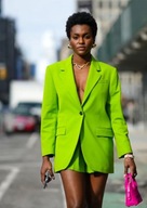 ZARA KOMPLET GARNITUR GROSZKOWY OVERSIZE BLOG R.XS/S NOWY!