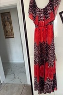 Włoska lekka długa sukienka hiszpanka Plus size UNI 48/50 wiskoza Italia