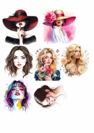 WYDRUK CUKROWY Opłatek na tort DLA KOBIETY NASTOLATKI KOBIETA KWIATY MOTYLE