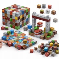 KLOCKI MAGNETYCZNE KONSTRKCYJNE DLA DZIECI MINECRAFT DUZE MAINCRAFT 100 SZT
