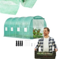 TUNEL FOLIOWY SZKLARNIA 4X2.5M OGRODOWY OGRODOWA STELAŻ FOLIA ZESTAW MOCNY
