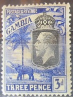 Gambia kolonia brytyjska stary znaczek (2/20