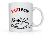 Kubek z nadrukiem kota dla KOCIARY na prezent na urodziny zabawny