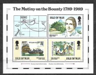 ISLE OF MAN -200 rocznica buntu na "Bounty" 1989 ** Mi B-11 (1142)