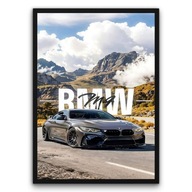 Plakat z ramą 40x50cm BMW M4 Alpejski Wzlot sport auto | Pomysł na Prezent