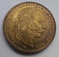Moneta kolekcjonerska Austria 20 Franków 8 Floren Franz Joseph 1892 replika