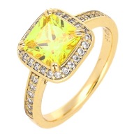 55531 Pierścionek pozłacany 18K średnica 19 mm elegancki "brylant"