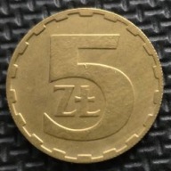 *P[0222] POLSKA 5 złotych 1986 Polska Rzeczpospolita Ludowa Orzeł heraldyka