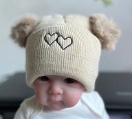 Grube czapeczki zimowe dla noworodków 0-12m