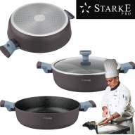 Patelnia Starke Pro Luxury Grey II 28 cm non-stick z pokrywką