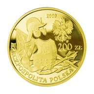 Złota moneta 200 zł Historia Jazdy Polskiej: Husarz XVII wiek 2009