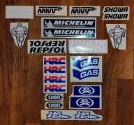 26szt Naklejki Sponsorskie Zestaw DIRT BIKE KIT NR4, GAS Michelin SHOWA