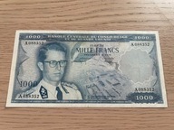 Kongo Belgijskie - 1000 franków - 1958 - bardzo rzadki