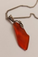 Srebrny stary naszyjnik Warmet Agat Kłodzko