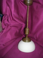 Żyrandol retro z mosiądzu na 1-ną żarówkę