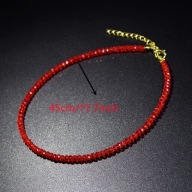 NASZYJNIK ANKIER COQUETTE czerwony diamenty diamentowy cyrkoniami wiszący