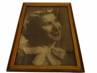 Stara fotografia kobiety, duże zdjęcie retro 30x39 cm, fotografia vintage