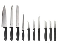PROFESJONALNY KOMPLET NOŻY KUCHENNYCH 9 ELEMENTÓW DO MIĘSA WARZYW
