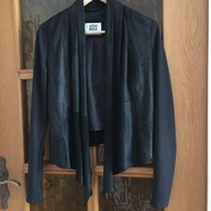 KURTKA SKÓRA VERO MODA XS CZARNA ASYMETRYCZNA ZAMS