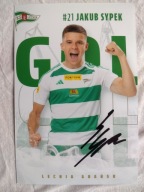 Zdjęcie 10x15 autograf Lechia Gdańsk sezon 2023/24 Gol Jakub Sypek