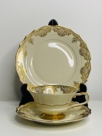 Hutschenreuter trio art deco ecru zloto