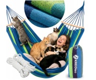 HAMAK OGRODOWY 2 OSOBOWY HUŚTAWKA XXL WZMOCNIONY MOCNY PAŁĄK DUŻY + TORBA