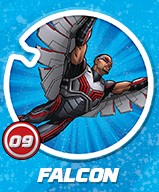 Shieldz Marvel Circle K Żetony nr 9 Nowe Falcon