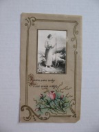 ZNAM OWCE MOJE, A ONE MNIE ZNAJĄ przedwojenny ŚW. OBRAZEK